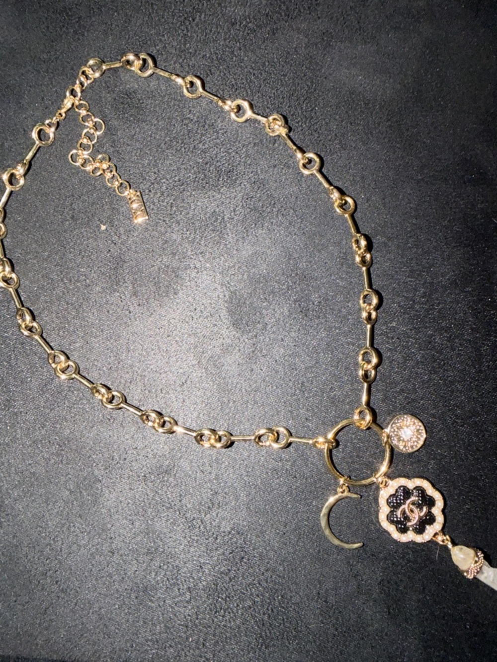 Custom Crafted Women's Pendant Necklace with Black and White Accents